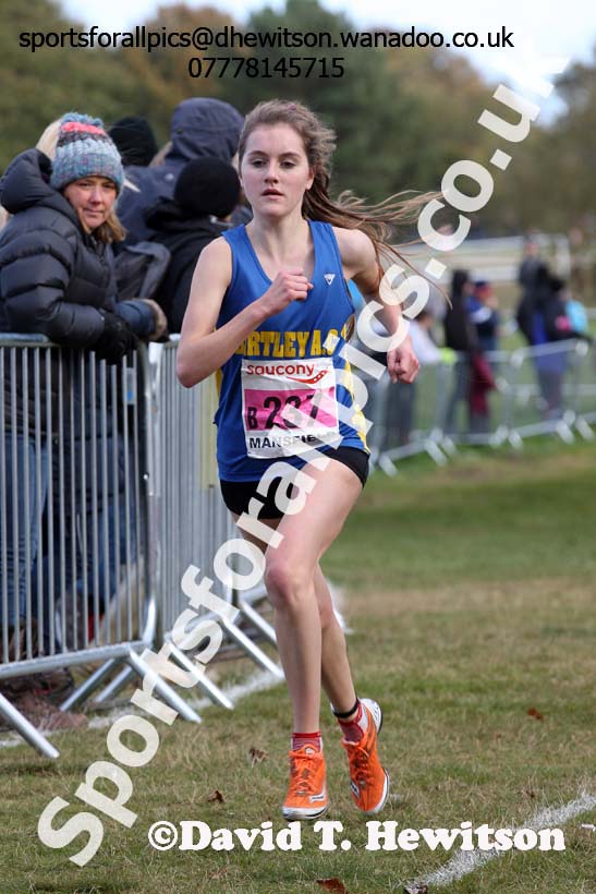 Junior women, 2016 National Cross Cpuntry Relays, Berry Hill Park, Mansfield. Photo: David T. Hewitson/Sports for All Pics